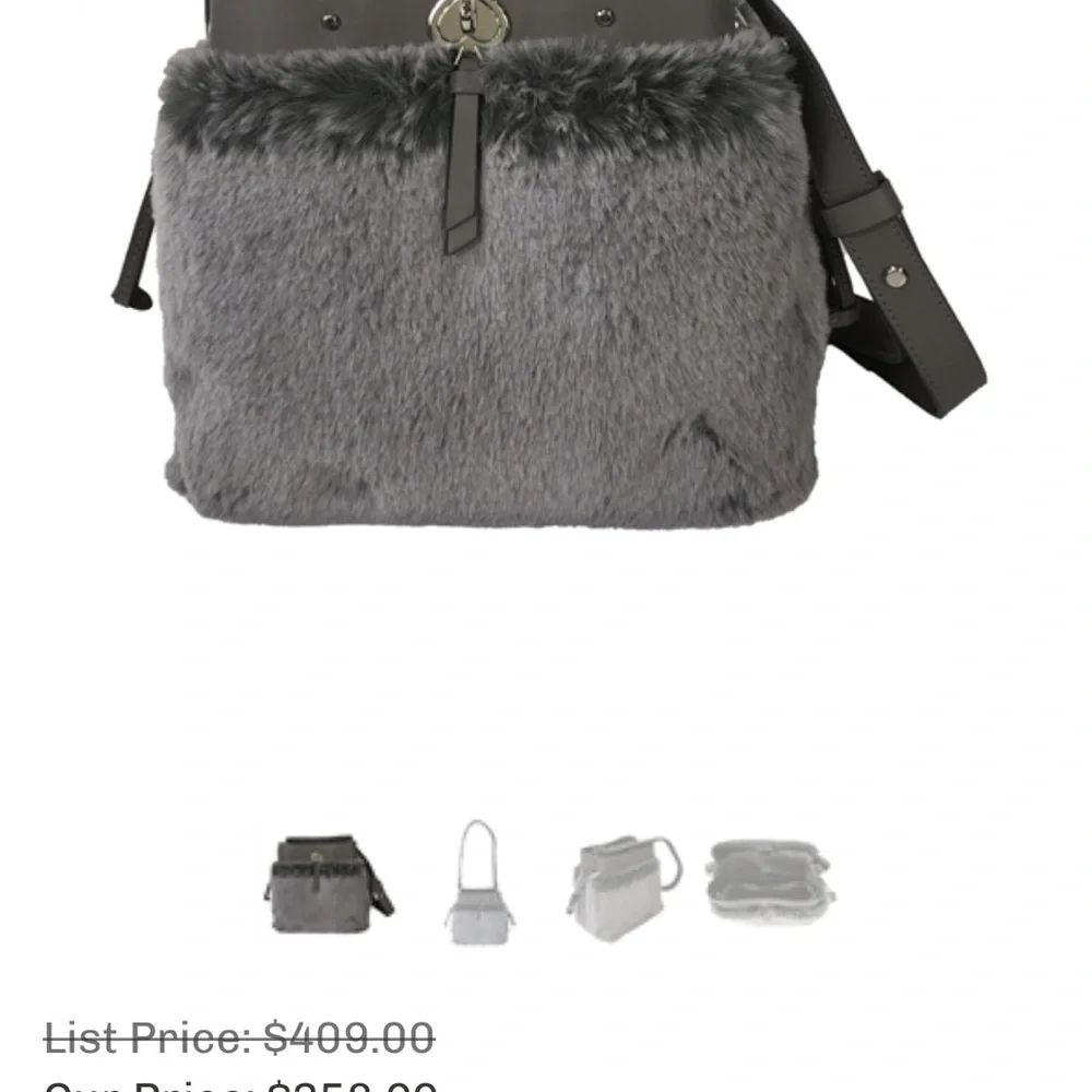 Kate Spade Gray Shoulder Bag/crossbody with Plush Texture - Picture 14 of 14